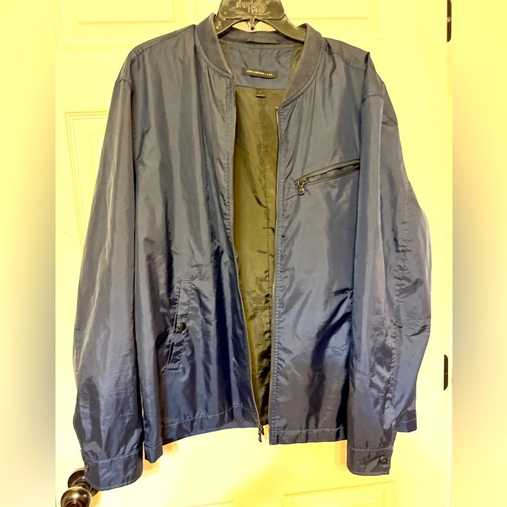John Varvatos navy Racer Jacket